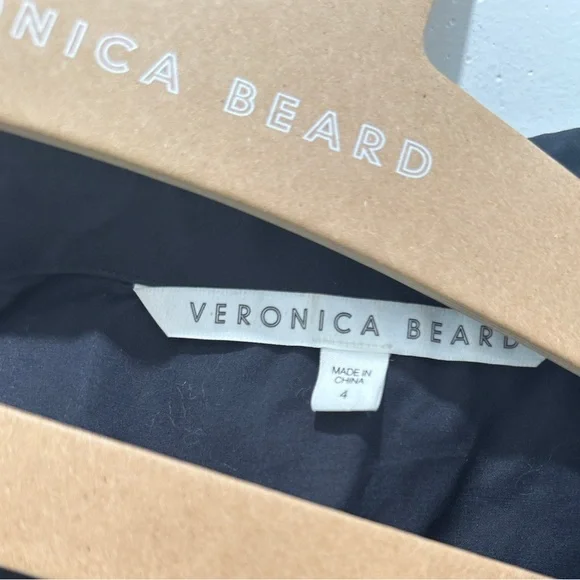 Veronica Beard Classic Black ruched SHIRTDRESS SIZE 4. Worn once excellent - Picture 12 of 13